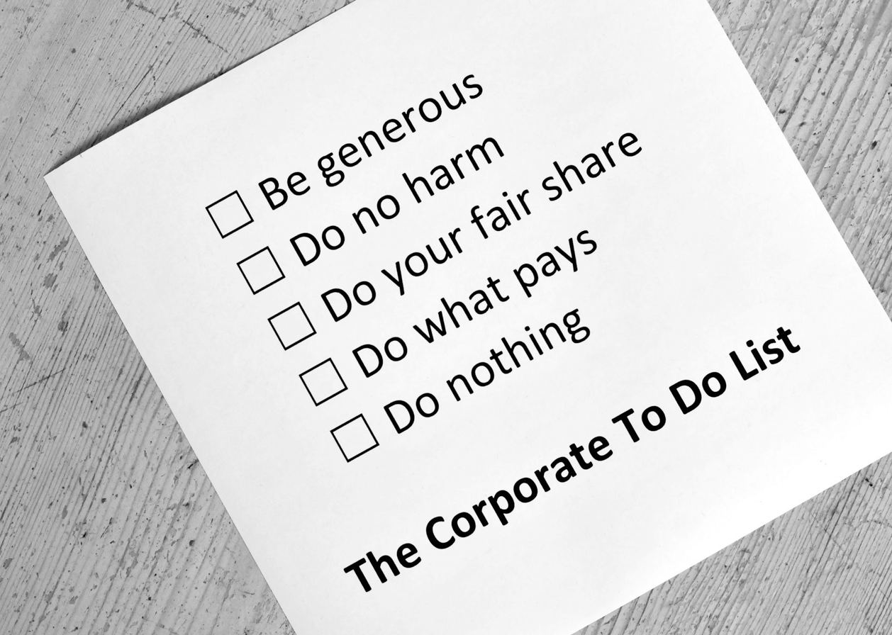 The corporate to-do list. Image by Kate Raworth.