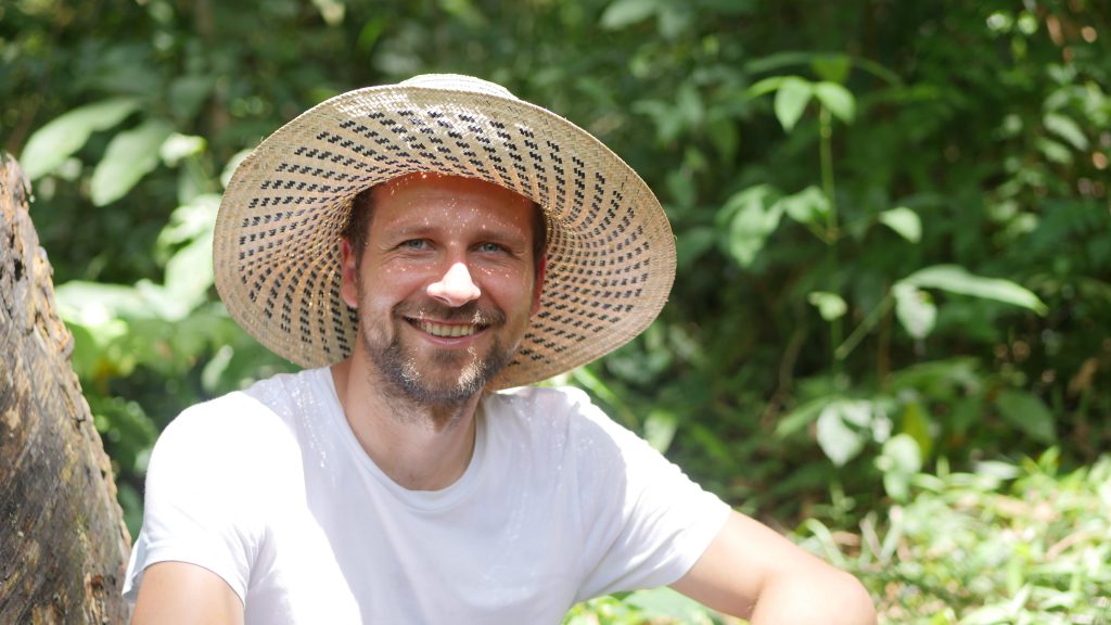 Ecosia's found Christian Kroll visiting one of the company's tree-planting site in Borneo.